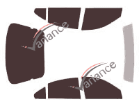 Tinted film kit Oldsmobile Alero Sedan 4 doors (1999 - 2004) Tinted film kit Oldsmobile Alero Sedan 4 doors (1999 - 2004)