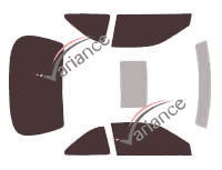 Acura CL (1) 2-door coupe (1997 - 1999) tinted film kit Acura CL (1) 2-door coupe (1997 - 1999) tinted film kit