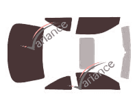 Acura CL (2) 2-door coupe (2001 - 2004) tinted film kit Acura CL (2) 2-door coupe (2001 - 2004) tinted film kit