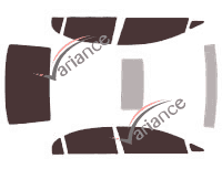 Acura CSX 5 porte kit pellicola colorata (2006 - 2012) Acura CSX 5 porte kit pellicola colorata (2006 - 2012)