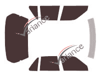 Acura Legend tinted film kit (1) 4-door sedan (1986 - 1990) Acura Legend tinted film kit (1) 4-door sedan (1986 - 1990)