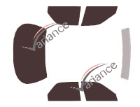 Acura Legend tinted film kit (2) 4-door sedan (1991 - 1996) Acura Legend tinted film kit (2) 4-door sedan (1991 - 1996)