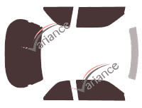 Acura Legend (1) 2-door coupe (1986 - 1990) tinted film kit Acura Legend (1) 2-door coupe (1986 - 1990) tinted film kit