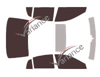 Acura TL (3) 4-door sedan (2004 - 2008) tinted film kit Acura TL (3) 4-door sedan (2004 - 2008) tinted film kit