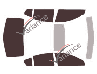 Acura TL (4) berlina 4 porte (2009 - 2014) kit pellicola colorata