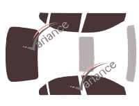 Acura TSX tinted film kit (1) 4-door sedan (2003 - 2008) Acura TSX tinted film kit (1) 4-door sedan (2003 - 2008)