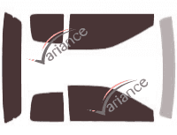 Mercury Cougar Coupe 3 door tinted film kit (1989 - 1997) Mercury Cougar Coupe 3 door tinted film kit (1989 - 1997)