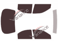 Kit de lámina tintada para Mercury Mystique 4 puertas (1995 - 2000) Kit de lámina tintada para Mercury Mystique 4 puertas (1995 - 2000)