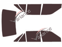 Mercury Tracer tinted film kit (2) 4-door sedan (1991 - 1996) Mercury Tracer tinted film kit (2) 4-door sedan (1991 - 1996)