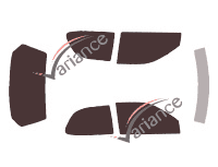 Tinted film kit Fiat Palio (1) 3 doors (1996 - 2009) Tinted film kit Fiat Palio (1) 3 doors (1996 - 2009)