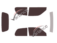 Tinted film kit Fiat Seicento 3 doors (1998 - 2010) Tinted film kit Fiat Seicento 3 doors (1998 - 2010)