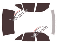 Pontiac Grand Prix tinted film kit (5) 4-door sedan (1988 - 1996) Pontiac Grand Prix tinted film kit (5) 4-door sedan (1988 - 1996)