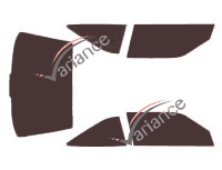 Pontiac Sunbird Coupe 2 door tinted film kit (1988 - 1994) Pontiac Sunbird Coupe 2 door tinted film kit (1988 - 1994)