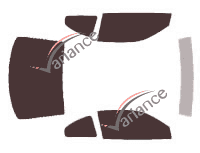 Pontiac Sunfire (1) 2-door coupe (1995 - 2005) tinted film kit Pontiac Sunfire (1) 2-door coupe (1995 - 2005) tinted film kit