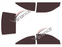 Ford Aspire 3 door tinted film kit (1993 - 1996) Ford Aspire 3 door tinted film kit (1993 - 1996)