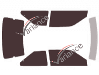 Ford Escort (2) Coupe 2-door tinted film kit (1991 - 1996) Ford Escort (2) Coupe 2-door tinted film kit (1991 - 1996)