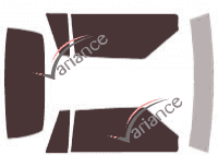 Ford Mustang (3) Convertible 2 door (1983 - 1989) tinted film kit Ford Mustang (3) Convertible 2 door (1983 - 1989) tinted film kit