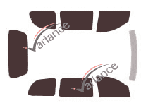 Tönungsfolien-Kit Ford Windstar 4-Türer (1995 - 1998) Tönungsfolien-Kit Ford Windstar 4-Türer (1995 - 1998)