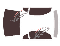 Tinted film kit Ford Mustang (4) Coupe 2 doors (2000 - 2004) Tinted film kit Ford Mustang (4) Coupe 2 doors (2000 - 2004)