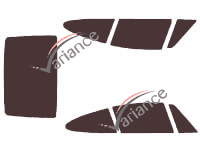 Tinted film kit Porsche 911 (4) Coupe 2 doors (1994 - 1997) Tinted film kit Porsche 911 (4) Coupe 2 doors (1994 - 1997)