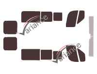 Tinted film kit Fiat Ducato (2) L1 Short 5-door (since 2006) Tinted film kit Fiat Ducato (2) L1 Short 5-door (since 2006)