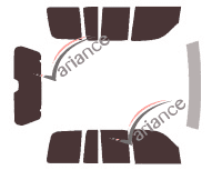 Jeep Cherokee (3) 5-door (2003 - 2008) tinted film kit Jeep Cherokee (3) 5-door (2003 - 2008) tinted film kit