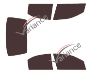 Holden Barina (5) Sedan 4 door tinted film kit (2005 - 2012)