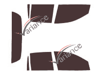 Holden Crewman Pick-Up 4 door tinted film kit (2000 - 2006) Holden Crewman Pick-Up 4 door tinted film kit (2000 - 2006)