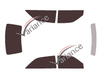 Holden Astra (3) 3 puertas (1995 - 1998) kit de láminas tintadas Holden Astra (3) 3 puertas (1995 - 1998) kit de láminas tintadas