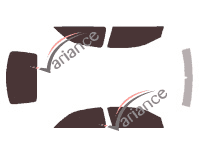 Holden Astra (4) 3 puertas (1998 - 2003) kit de láminas tintadas Holden Astra (4) 3 puertas (1998 - 2003) kit de láminas tintadas