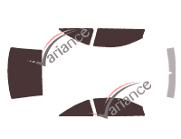 Holden Astra (4) 3-door Coupe (1998 - 2003) tinted film kit