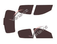 Peugeot 206 (1) Sedan 4 doors (2006 - 2018) tinted film kit Peugeot 206 (1) Sedan 4 doors (2006 - 2018) tinted film kit