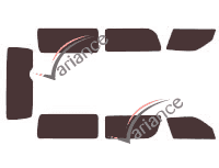 Toyota Hiace (5) 5-door tinted film kit (2004 - 2019) Toyota Hiace (5) 5-door tinted film kit (2004 - 2019)