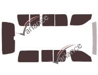 Toyota Hiace (4) 4-door (1995 - 2006) tinted film kit Toyota Hiace (4) 4-door (1995 - 2006) tinted film kit