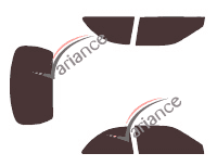 Hyundai Pony/Excel (5) 3-door tinted film kit (1994 - 2000) Hyundai Pony/Excel (5) 3-door tinted film kit (1994 - 2000)