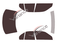 Nissan Primera (1) 4-door sedan (1990 - 1996) tinted film kit Nissan Primera (1) 4-door sedan (1990 - 1996) tinted film kit