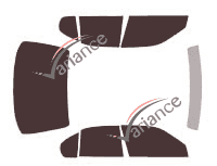Nissan Primera (2) 4-door sedan (1996 - 2002) tinted film kit Nissan Primera (2) 4-door sedan (1996 - 2002) tinted film kit