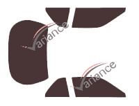 Tinted film kit Rover 800 Coupe 2-door (1992 - 1999) Tinted film kit Rover 800 Coupe 2-door (1992 - 1999)