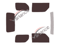 Santana Jimny 3-door tinted film kit (2001 - 2011) Santana Jimny 3-door tinted film kit (2001 - 2011)