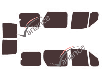 Ford Tourneo (1) Connect Long 6-door (2002 - 2012) tinted film kit Ford Tourneo (1) Connect Long 6-door (2002 - 2012) tinted film kit