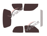 Nissan Micra (2) 3 doors (1992 - 2003) tinted film kit Nissan Micra (2) 3 doors (1992 - 2003) tinted film kit