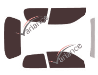 Honda Logo 3 door tinted film kit (1996 - 2004) Honda Logo 3 door tinted film kit (1996 - 2004)