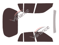 Nissan Sunny (8) 5 doors (1993 - 1998) tinted film kit Nissan Sunny (8) 5 doors (1993 - 1998) tinted film kit