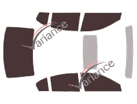 Subaru Legacy (5) 4-door sedan (2009 - 2015) tinted film kit Subaru Legacy (5) 4-door sedan (2009 - 2015) tinted film kit