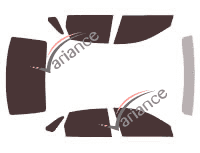 Subaru Impreza (3) sedán de 4 puertas (2008 - 2013) kit de láminas tintadas Subaru Impreza (3) sedán de 4 puertas (2008 - 2013) kit de láminas tintadas