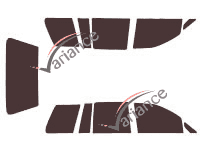 Nissan Prairie 5 door tinted film kit (1988 - 1998) Nissan Prairie 5 door tinted film kit (1988 - 1998)