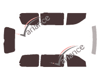 Honda Odyssey (2) 5-door (1999 - 2004) tinted film kit Honda Odyssey (2) 5-door (1999 - 2004) tinted film kit