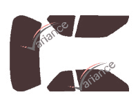 Kit de láminas tintadas para Honda Prelude (3) Coupe 2 puertas (1988 - 1992)