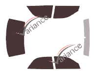 Hyundai XG 4-door Sedan (1998 - 2006) tinted film kit Hyundai XG 4-door Sedan (1998 - 2006) tinted film kit