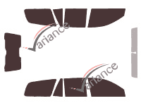 Isuzu Axiom 5-door tinted film kit (2002 - 2004) Isuzu Axiom 5-door tinted film kit (2002 - 2004)